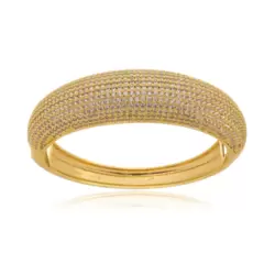 Bracelete Luxo todo cravejado de pedras micro zircônias banhado a ouro 18k